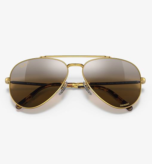 RayBan Sunglass Aviator Gold with Box